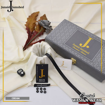 Junaid jamshed Ramadan Special 2026  Luxary wash n waer Gift packing (CREAM)04