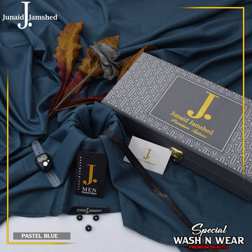 Junaid jamshed Ramadan Special 2026  Luxary wash n waer Gift packing(PESTEL BLUE)09