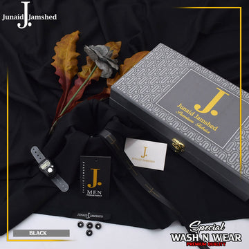Junaid jamshed Ramadan Special 2026  Luxary wash n waer Gift packing(BLACK)13