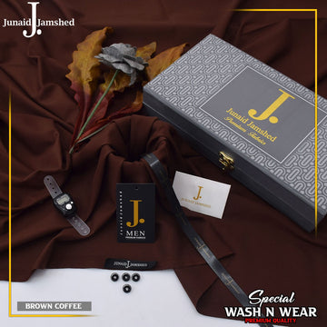 Junaid jamshed Ramadan Special 2026 Luxary wash n waer Gift packing(BROWN COFFE)14